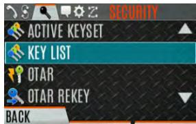 L3Harris XL-95P - View Key List - 1