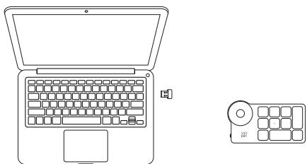 XP-Pen MT1592B - Control remoto inalámbrico para atajos - 1