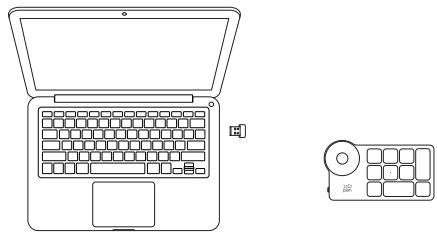 XP-Pen MT1592B - Télécommande de raccourci sans fil - 1