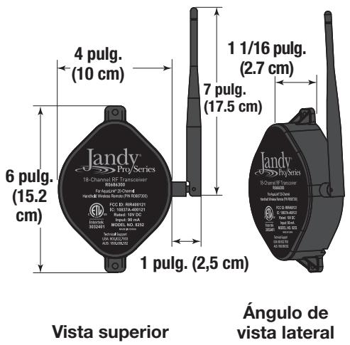 Jandy AquaLink PDA - Medidas de la caja de connexion (J-Box) del transceptor y del control remoto - 2