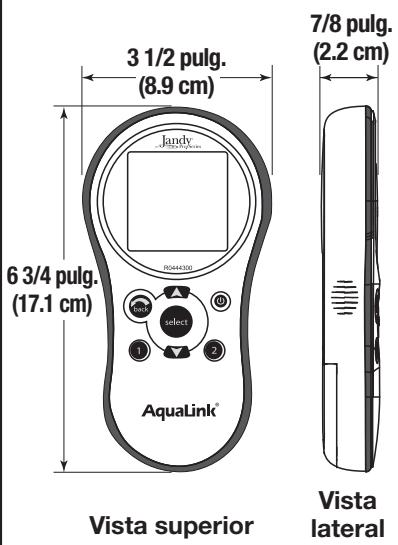 Jandy AquaLink RS - Medidas de la caja de connexion (J-Box) del transceptor y del control remoto - 1