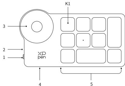 XP-Pen MT1172B - Kabellose Fernbedienung mit Schnelltasten - 1