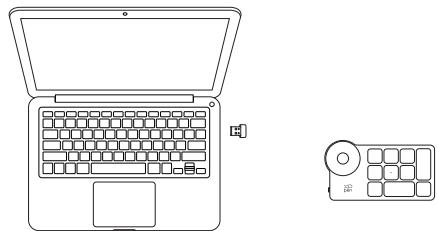 XP-Pen MT1172B - Telecomando tasti di scelta rapida wireless - 1