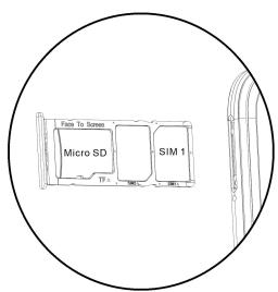 BLU G73 - Pour insérer la carte SIM: - 1