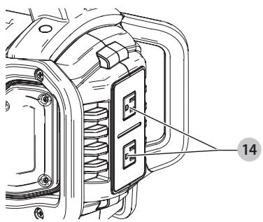 DEWALT DCR025 - AC Outlets (Fig. F) - 1
