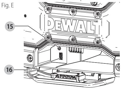 DEWALT DCR025 - Playing Audio Through an External Device (Fig. A, E) - 1