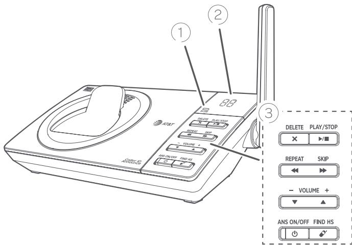 AT&T CL82107 - Handset display - 1
