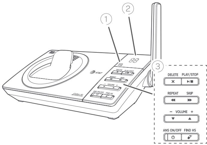 AT&T CL82257 - Handset display - 1