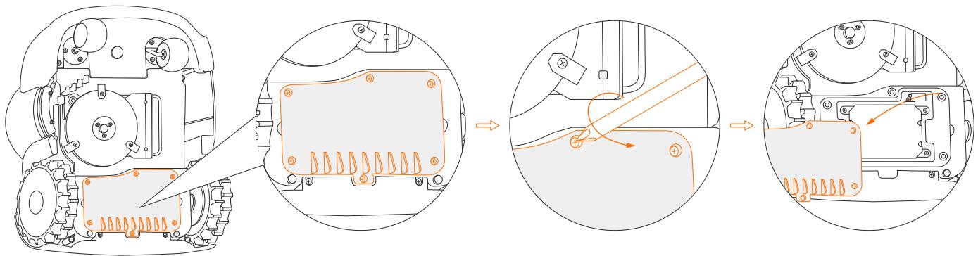 SEGWAY Navimow - Comment remplacer la batterie : - 1