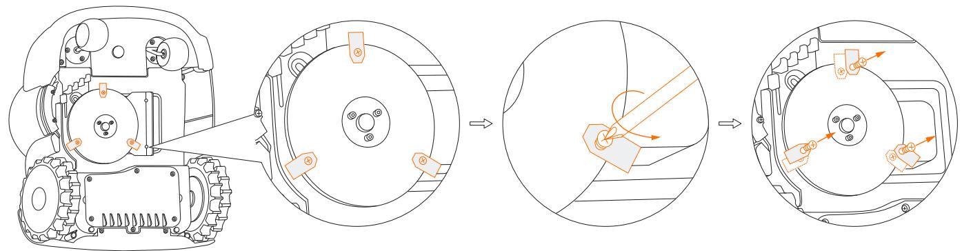 SEGWAY Navimow - How to replace the blades: - 1