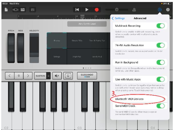 RockJam RJMK25 - Przykriad: Ustawienie sterownikia MIDI w Garageband - 2