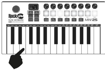 RockJam RJMK25 - Bezprzewodowe MIDI (Bluetooth): - 2