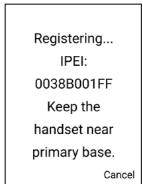 Snom M56 - Registering by entering the handset's IPEI on the Web UI - 1