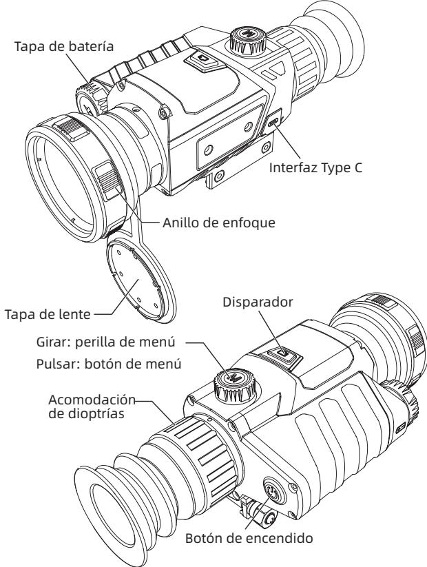 Guide DR Digital Day & Night Vision Riflescope - - Descripción de los componentes del producto - - 1