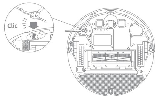 DREAME R2380C - Instale el cepillo lateral - 1