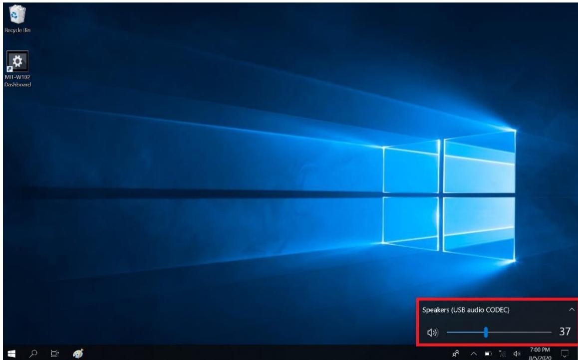 Advantech MIT-W102 - Move the slide to adjust volume to tap the icon to mute - 1