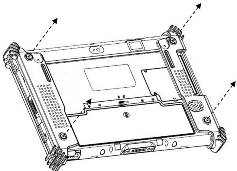 Advantech MIT-W102 - A.2.5.2 Removing the Rubber Bumpers - 1
