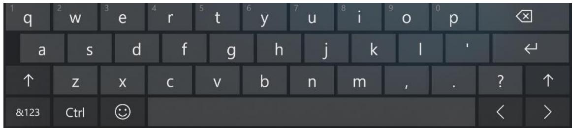 Advantech MIT-W102 - Use your finger or stylus pen to tap and enter letters, numbers and symbols as you would with a regular keyboard. To type capital letters tap the lock icon on the on-screen keyboard. - 1