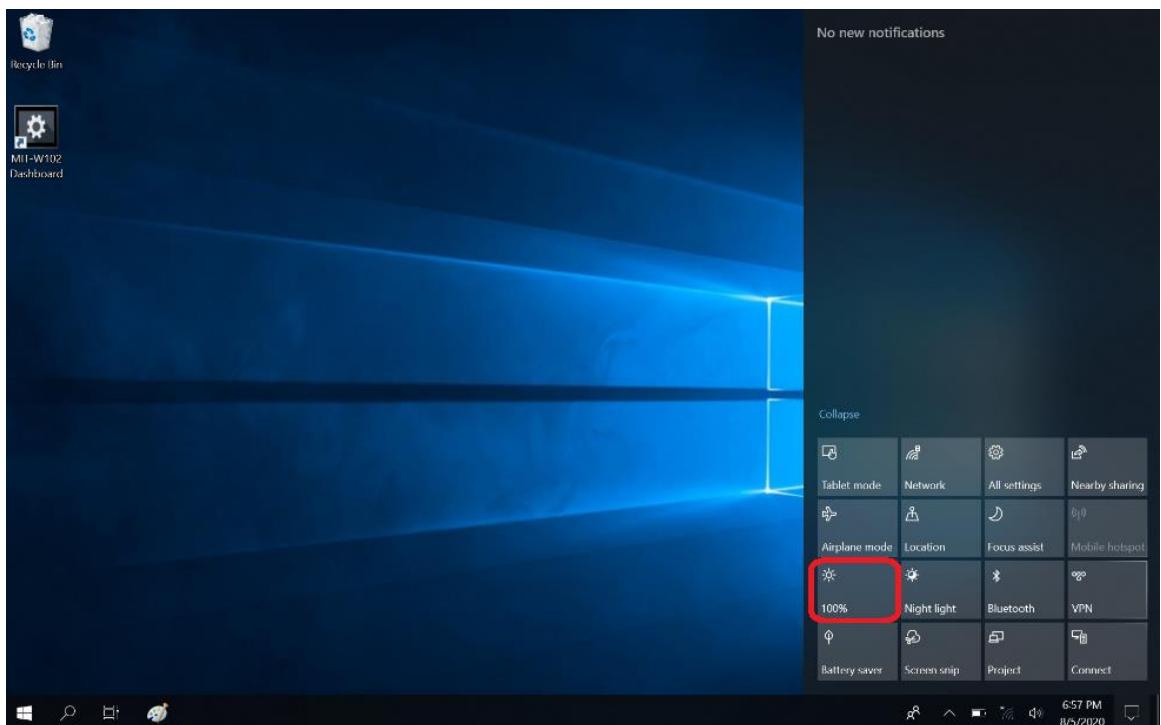 Advantech MIT-W102 - Adjusting Screen Brightness - 2