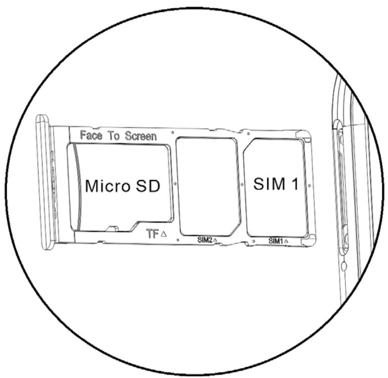 BLU G73L - To insert SIM card: - 1