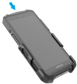 NOKIA HHRA501a - Install and disassemble the Waist clip - 1