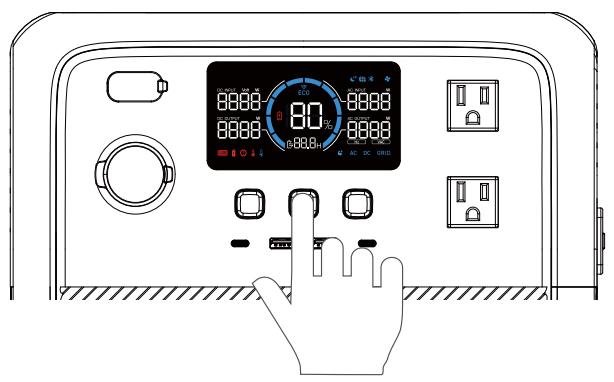 BLUETTI AC70P - Mise sous tension/hors tension - 1