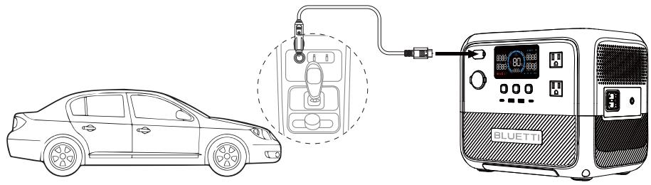 BLUETTI AC70P - Recharge en voiture - 1