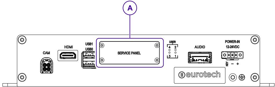 Eurotech DynaGATE 10-14 - Service Panel overview - 1