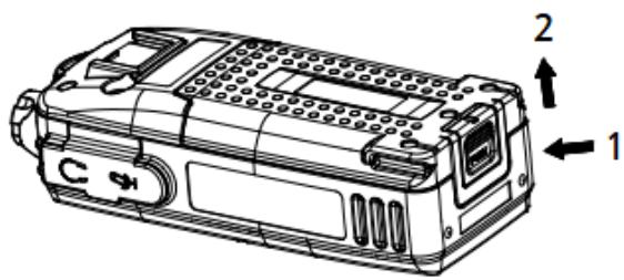 MAXON DX-7100 - Battery Installation and Removal - 1