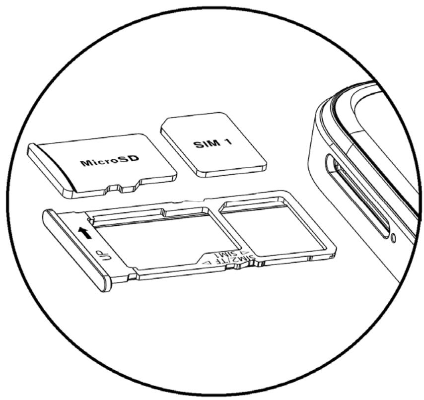 BLU G53 - Para insertar la tarjeta SIM: - 1