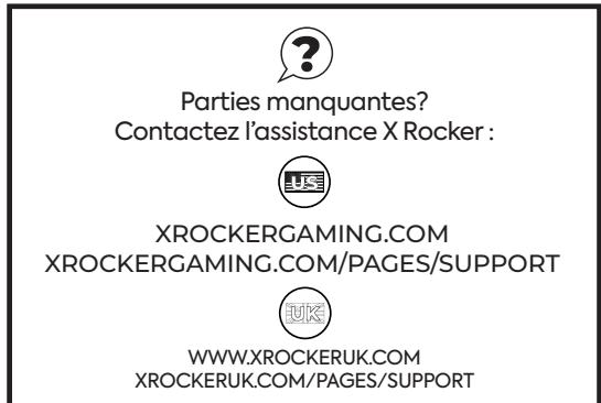 X Rocker 2.1 DUAL WITH LED WITH VIBRATION - Double avec LED avec vibration - 2