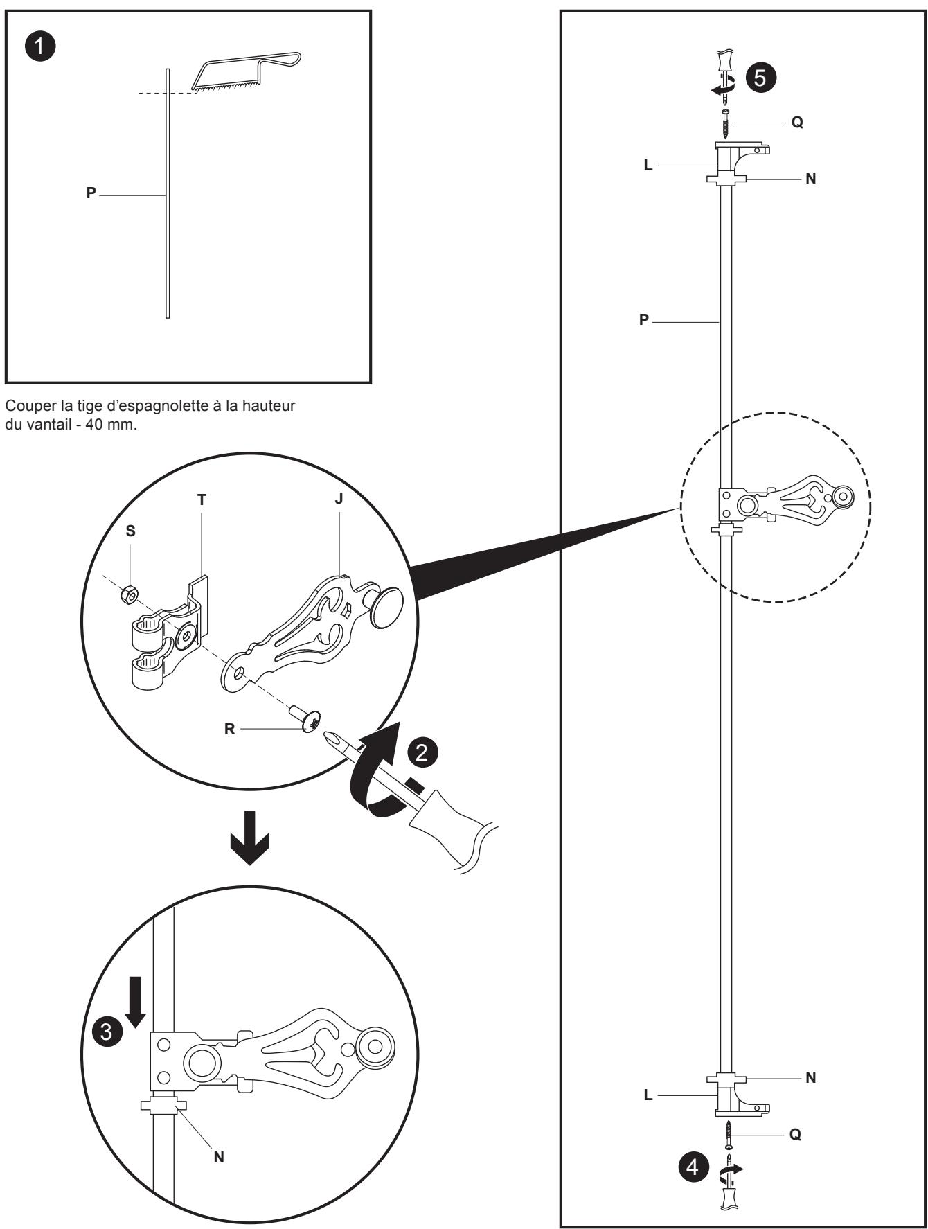 BRICO DEPOT Volet battant 2 vantaux - Découpe et fixation de l'espagnolette - 1