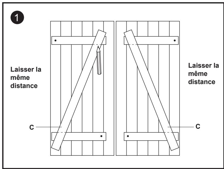BRICO DEPOT Volet battant 2 vantaux - Découpe des écharpes - 1