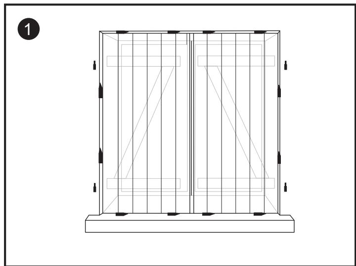 BRICO DEPOT Volet battant 2 vantaux - Fixation des pentures sur gonds existants - 1