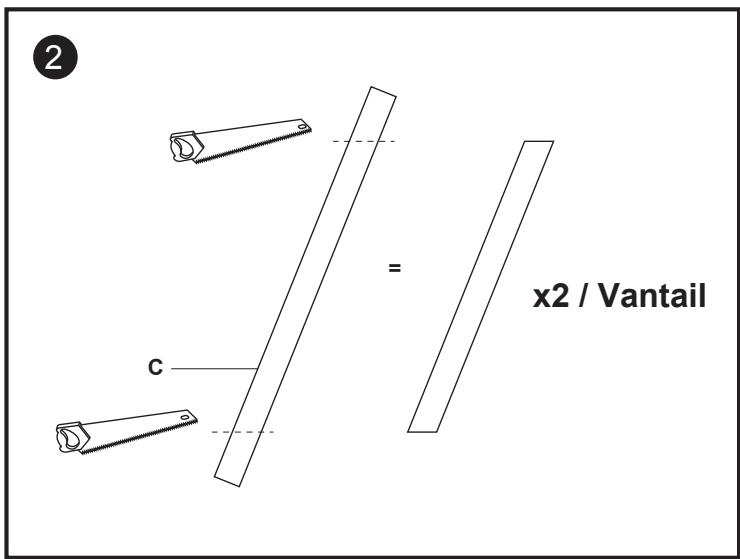 BRICO DEPOT Volet battant 2 vantaux - Découpe des écharpes - 2