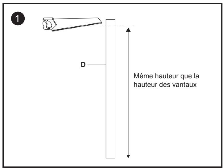 BRICO DEPOT Volet battant 2 vantaux - Découpe et fixation du couvre-joint - 1