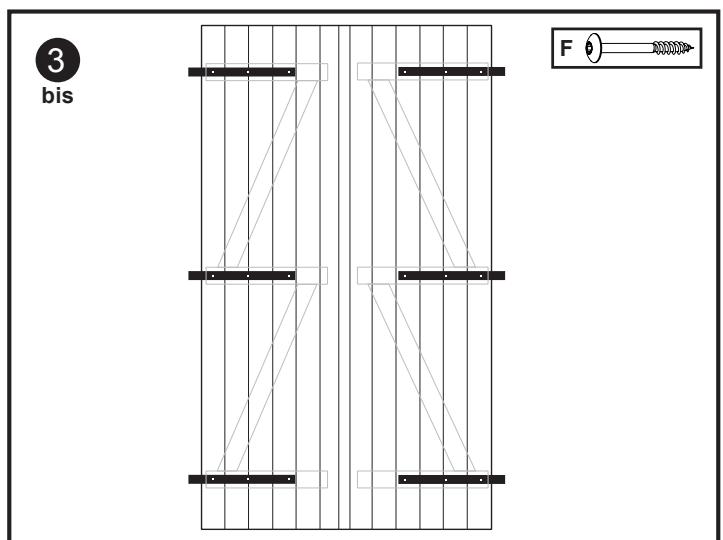 BRICO DEPOT Volet battant 2 vantaux - Fixation des pentures sur gonds existants - 4