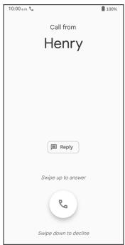 TCL 502 - Answering a call - 2