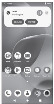 TCL 502 - Answering a call - 1