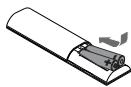 SHARP HT-SBW192 - Fitting or replacing the remote control battery - 2