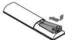 SHARP HT-SB117 - Fitting or replacing the remote control battery - 2