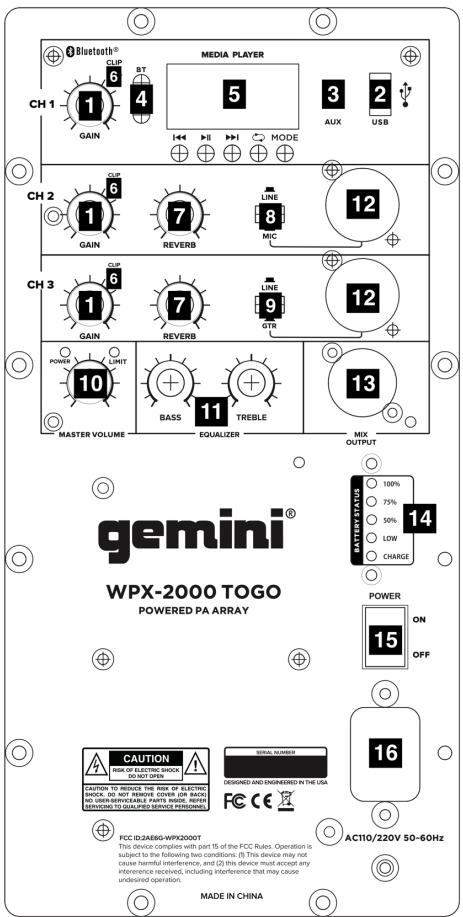 GEMINI WPX-2000TOGO - Aperçu du produit - 1