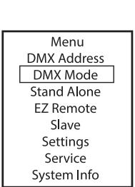 Cameo CLPB600IPG2 - CONFIGURING DMX MODE (DMX Mode) - 1