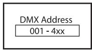 Cameo CLPB600IPG2 - SETTING DMX START ADDRESS (DMX address) - 2