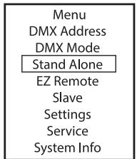 Cameo CLPB600IPG2 - STAND-ALONE OPERATION MODE PLAY LOOP (8-step colour sequences 1 - 8) - 1