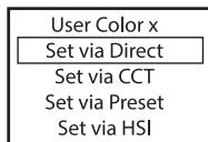 Cameo CLPB600IPG2 - ÉDITION DE PRESETS UTILISATEUR (Edit User Color) - 4