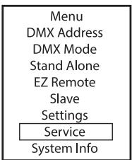 Cameo CLPB600IPG2 - SERVICE-MENU(Service) - 1