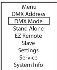 Cameo CLPB600IPG2 - Modes DMX avec canal de retard DMX : - 1