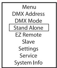 Cameo CLPB600IPG2 - MODE AUTONOME MENU MASTER / ALONE - 1