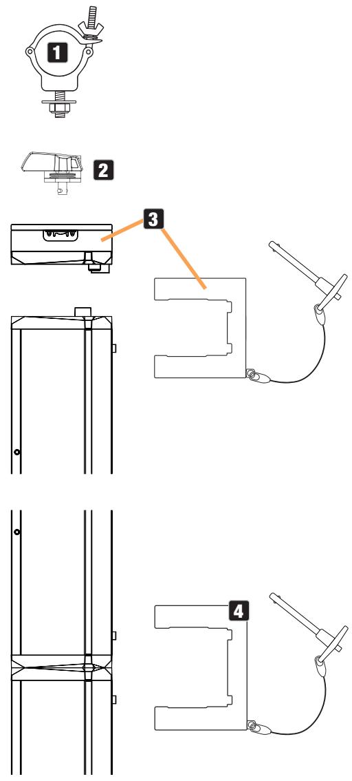 Cameo CLPB600IPG2 - VERTICAL HANGING MOUNTING ON A TRUSS - 1